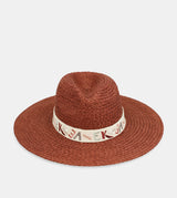 Terracotta raffia hat