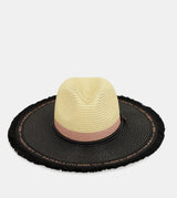 Contrast raffia hat