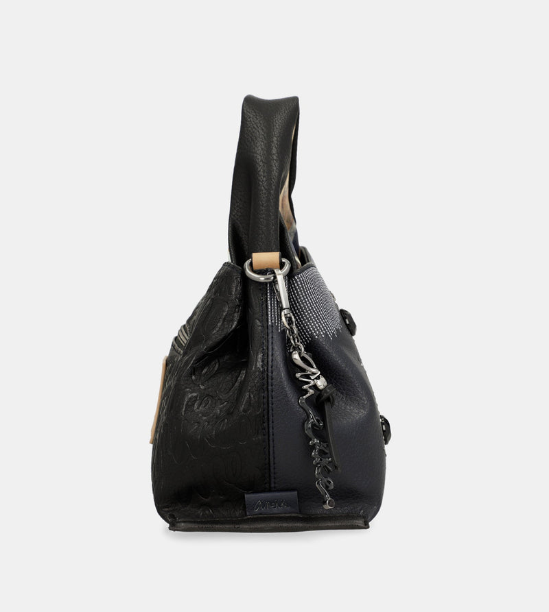 Studio navy blue 2-handle bag – Anekke