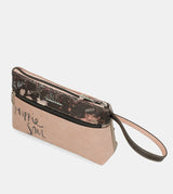 Peace & Love pink toiletry bag