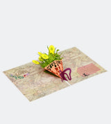 Carte pop-up de bouquet
