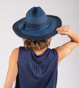 Two-tone raffia hat