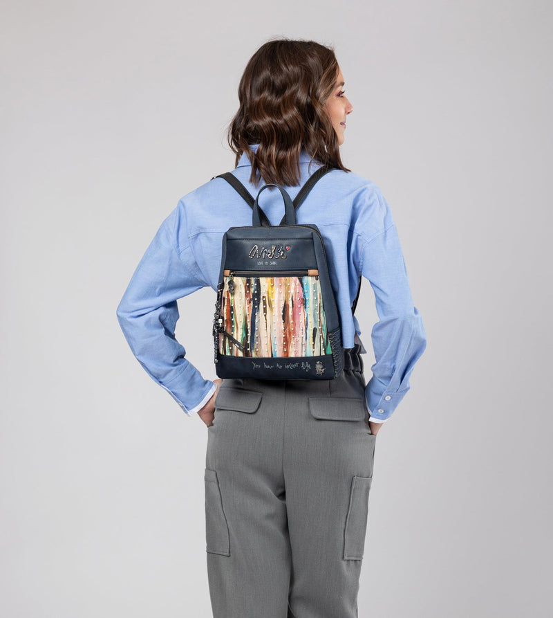 Studio navy blue pearl backpack – Anekke