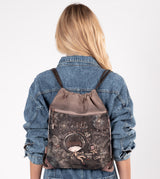 Cool universe fabric cinch bag with a printed design