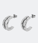 Silver Double Hoop earrings