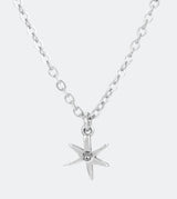 Silver Star pendant with an adjustable chain