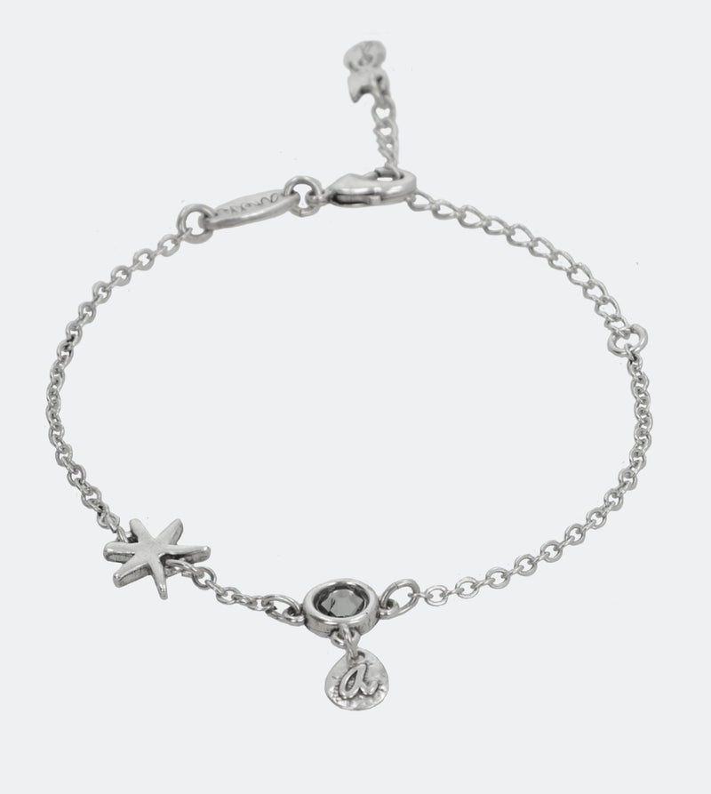 Star bracelet with silver charms