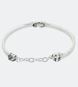 Bracelet with a silver chain