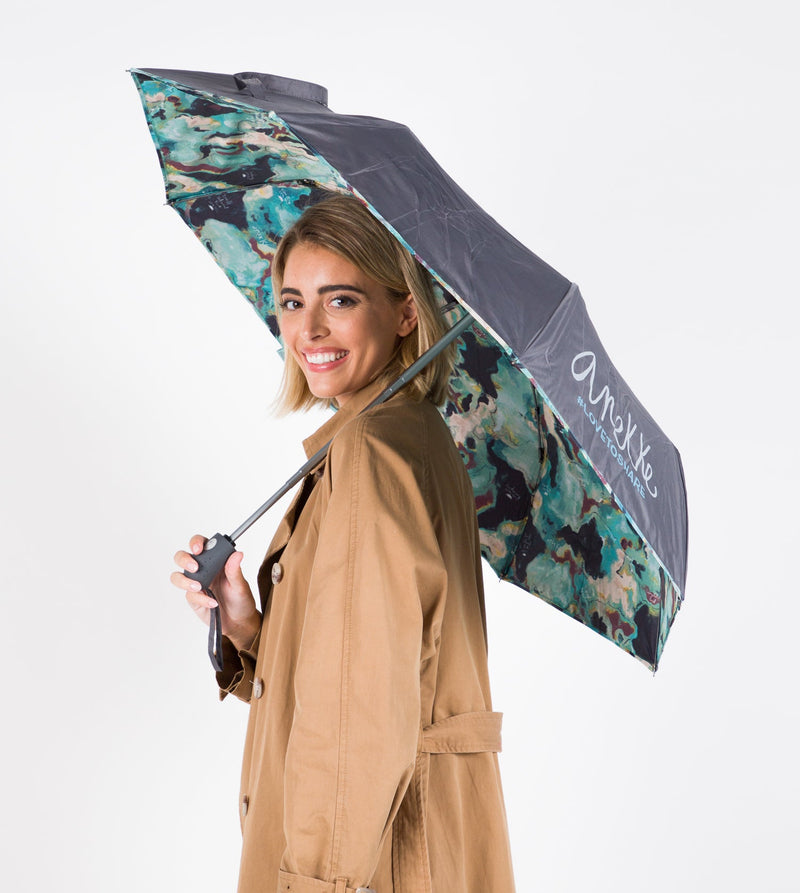 Parapluie pliant automatique des bois