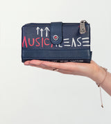 Energy navy blue large wallet