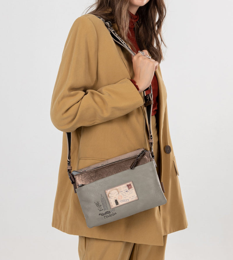 Authenticity crossbody bag with a flap